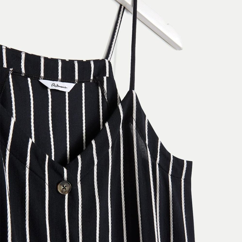 Buttoned-Front Striped Cami - Picture 2 of 5